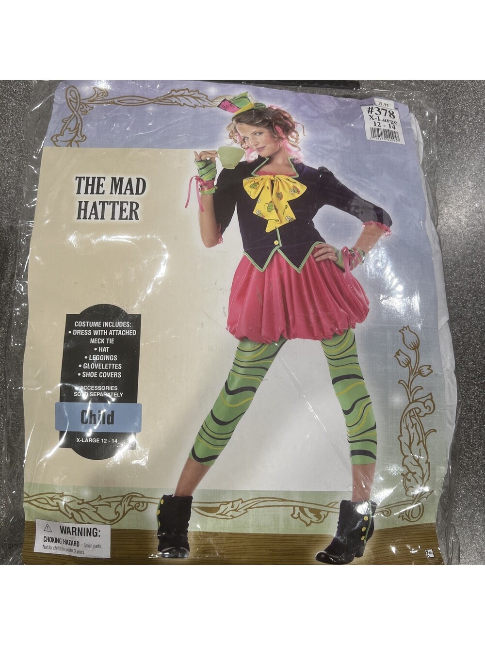 THE MAD HATTER Alice Wonderland Halloween Costume CHILD XL 12 - 14